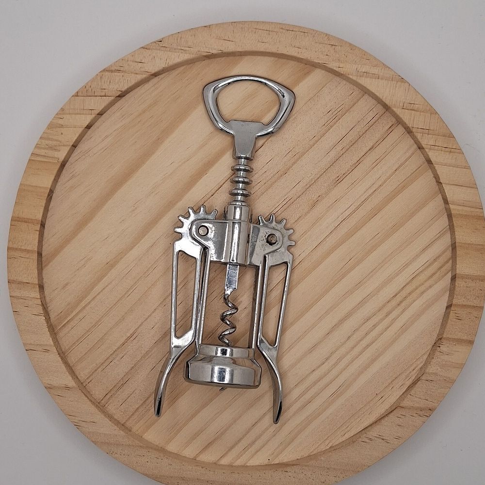 Silver Corkscrew Wine Opener